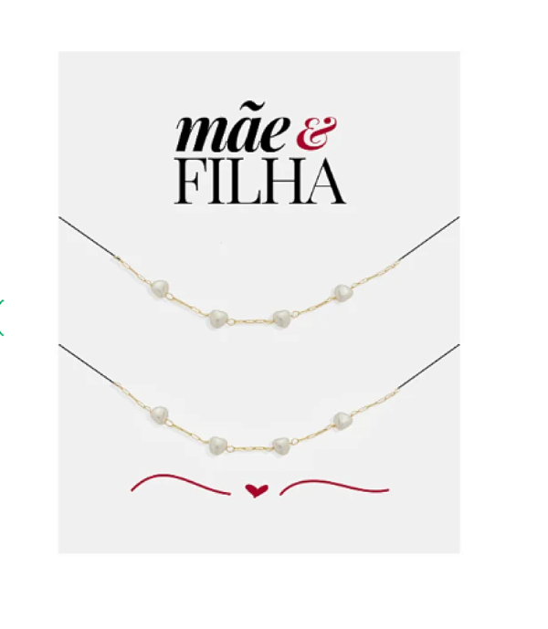 Kit de Pulseira Mãe e Filha - Banhado ouro