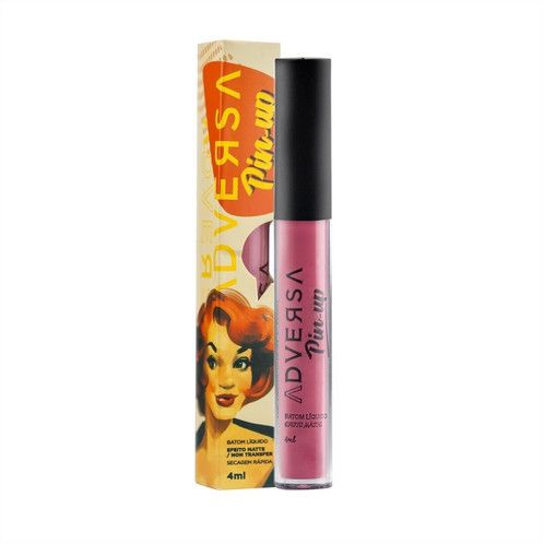 Batom Líquido Matte Vegano Pin-Up Adversa Cor Cassia