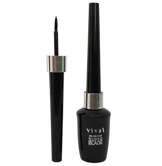 Delineador Líquido para Olhos a Prova D'água Super Black Vivai