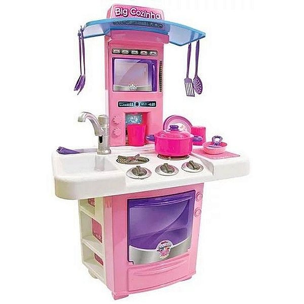 Cozinha Infantil Big Completa Kit Brinquedo Fogão Criança