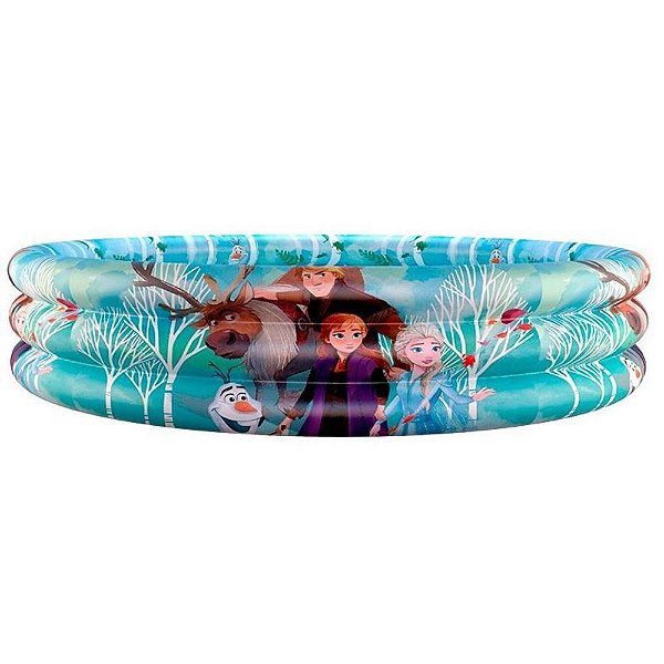 Piscina Inflável Infantil Criança Redonda Grande Frozen 130L