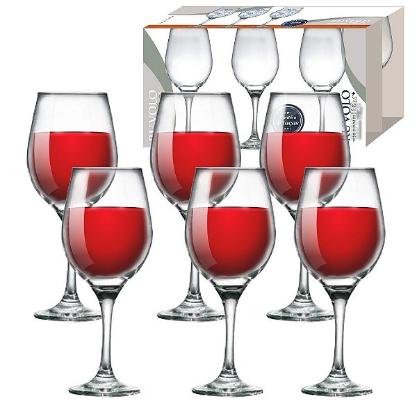 Conjunto Taças Água Vinho One 490ML Vidro Jogo 6 Peças