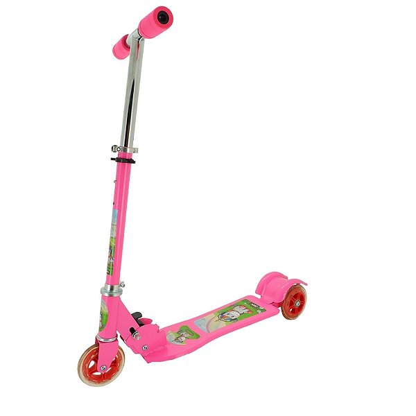 Patinete Infantil 3 Rodas Feminino Dobrável Articulado