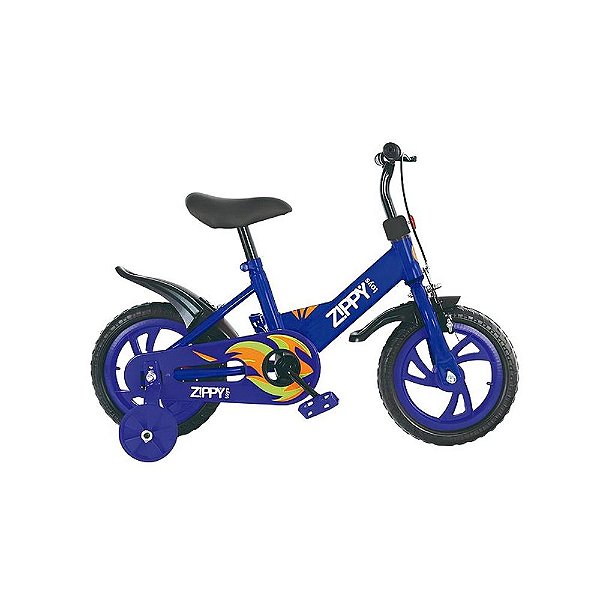 Bike Infantil Aro 12 Azul Rodinhas Apoio Menino Menina