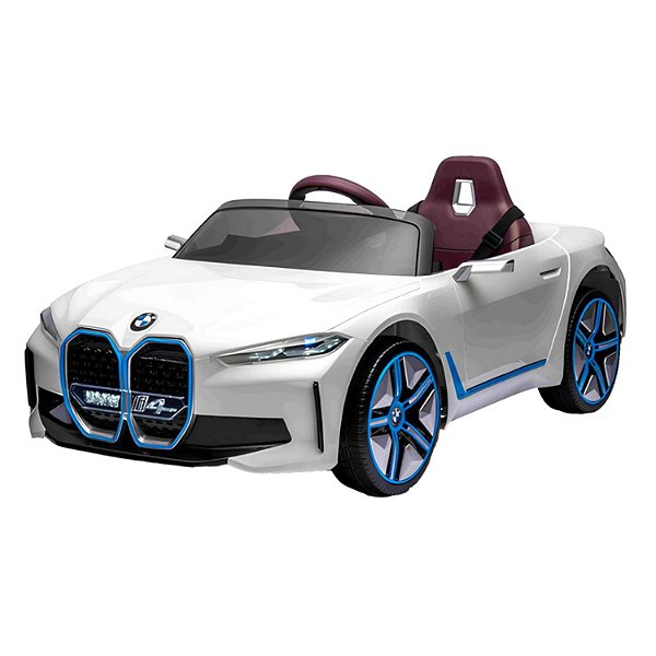 Carro Elétrico Infantil Bmw I4 12v R/c Branco – Esportivo