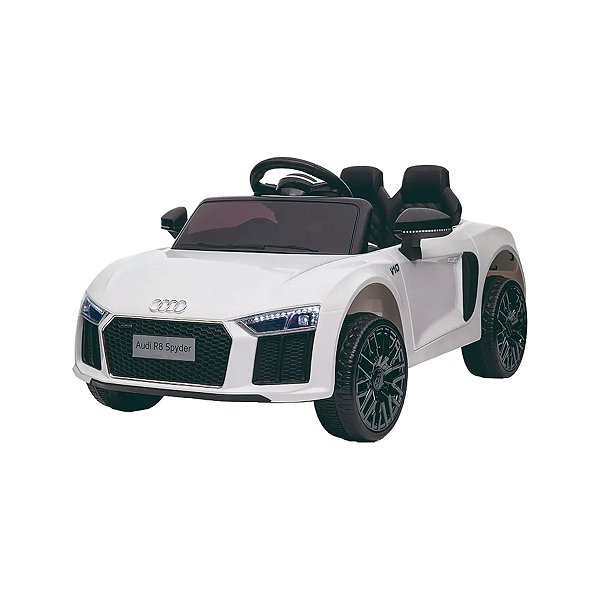 Carro Elétrico Infantil Audi R8 12v Controle Remoto Branco