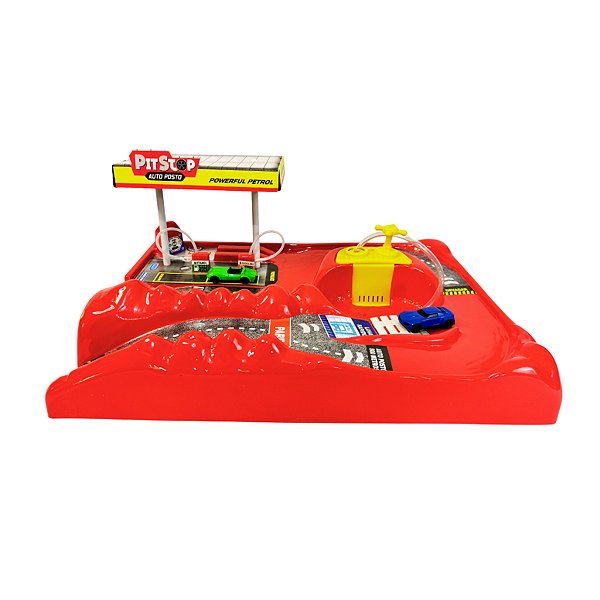 Lava Rápido Infantil Pit Stop Lua de Cristal com Ducha + 2 Carrinhos