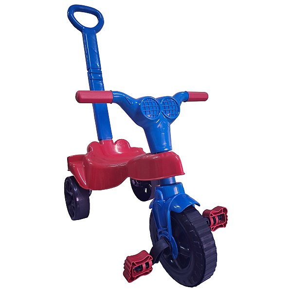 Triciclo Motoca Jet Spider Com Empurrador e Adesivos Kepler