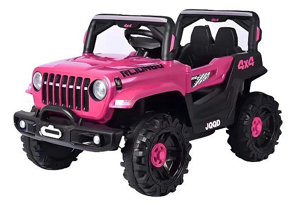 Mini Carro Elétrico Jipe Rosa Off Road 12V
