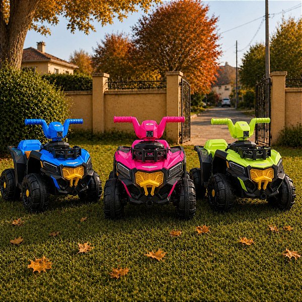 Quadriciclo Eletrico Infantil 6V Unitoys Luz Farol E Som Educativo