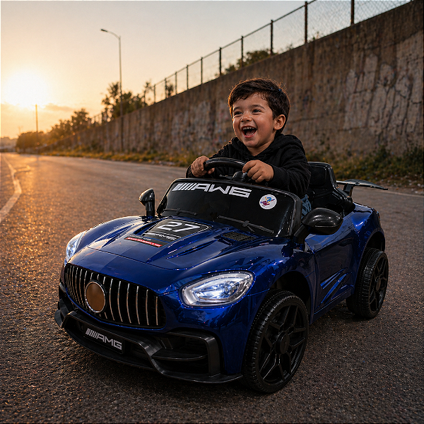 Carro Elétrico Infantil 6v Sportive Azul Controle Remoto