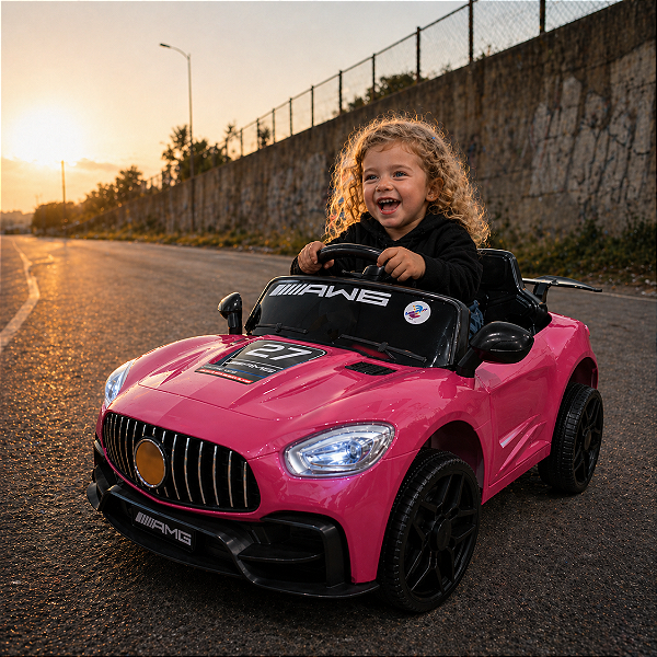 Carro Elétrico Infantil 6v Sportive Rosa Controle Remoto