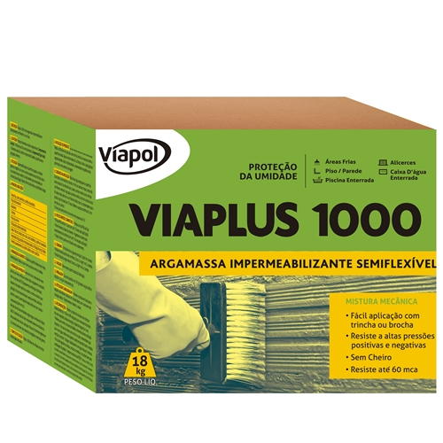 Impermeabilizante Viaplus 1000 Caixa 18 Kg - VIAPOL
