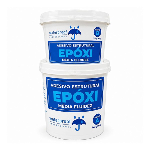 Adesivo Epóxi Estrutural 1kg Média Fluidez Waterproof