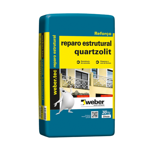 Argamassa de Reparo Estrutural Quartzolit (Saco 20 kg) - WEBER QUARTZOLIT
