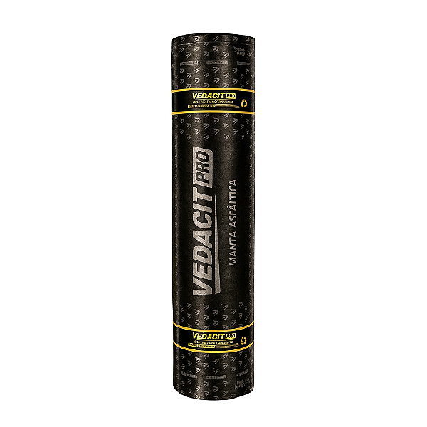 Manta Asfáltica Tipo II-B 3mm Poliéster (Rolo 1x10m) - Vedacit Pro