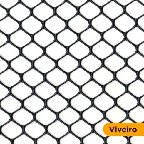 Tela Plástica de PVC Viveiro Número 05 13mm (Rolo 1 x 50 metros) - ROMA