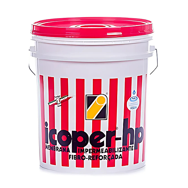 Membrana Líquida Icoper HP - com fibras - Cinza (Balde 20 kg) - ICOBIT