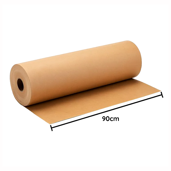 Papel Pardo 90cm x 30m Papercar – Papel Kraft para Proteção, Pintura e Embalagem