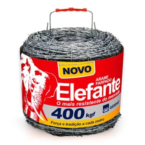 Arame Farpado Elefante 2,2MM Rolo com 400M- GERDAU