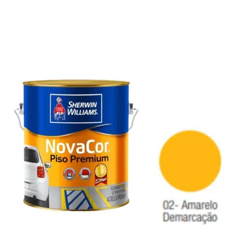 Tinta para piso Novacor Amarelo Demarcação (Galão 3,6L) - Sherwin Williams