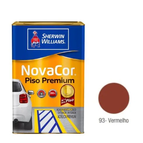 Tinta para piso Novacor Vermelho (Lata 18L) - Sherwin Williams