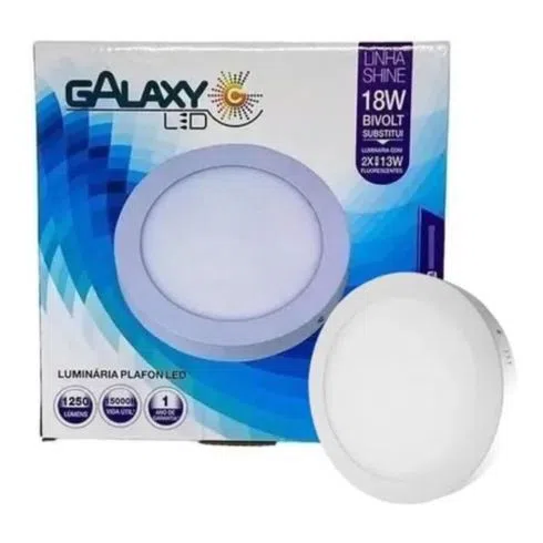 Plafon de Embutir Redondo 18W x 6500K - GALAXY