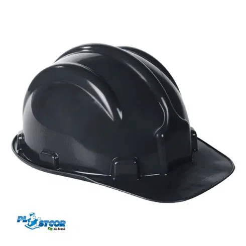 Capacete Plástico PLT Preto - PLASTCOR