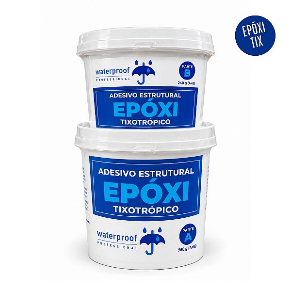 Adesivo Epóxi Tix (Tixotrópico) Adesivo Estrutural MF (1 Kg) - WATERPROOF