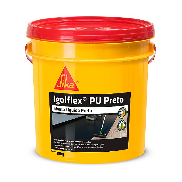 Sika Igolflex PU Preto Balde 18L - SIKA
