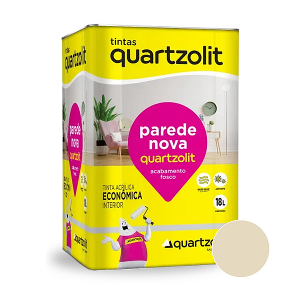 Tinta Acrílica Economica Parede Nova Palha (Lata 18L) - WEBER QUARTZOLIT