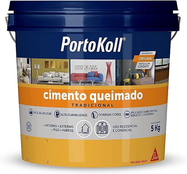 Cimento Queimado Azul Petróleo (Balde 5kg) - PAREX PORTOKOLL