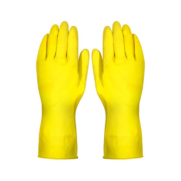 Luva Latex Amarela Acabamento Liso Latex 600 Tamanho 08 - Plastcor
