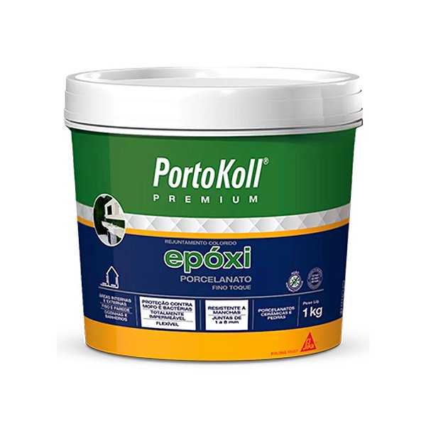 Rejunte Epoxi Porcelanato Cinza Platina 1kg - Parex Portokoll