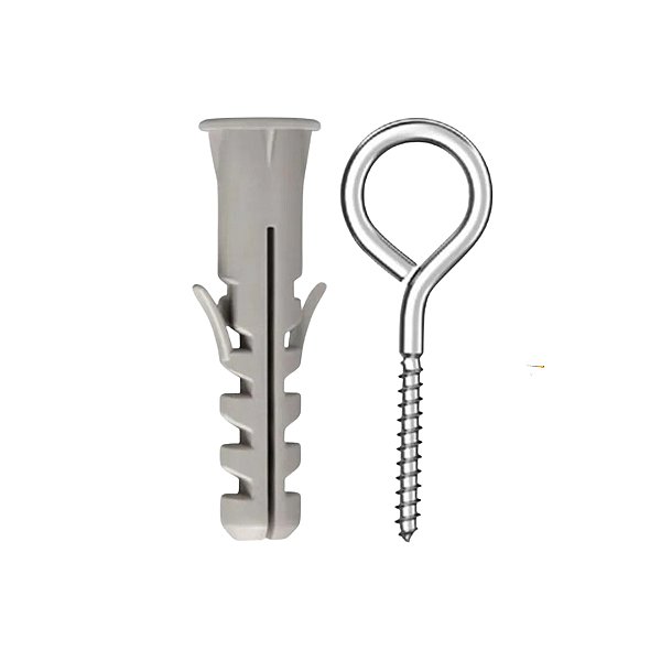 Pitão 6 + Bucha Nylon com Aba 6MM Cartela com 100 Peças - Sfor