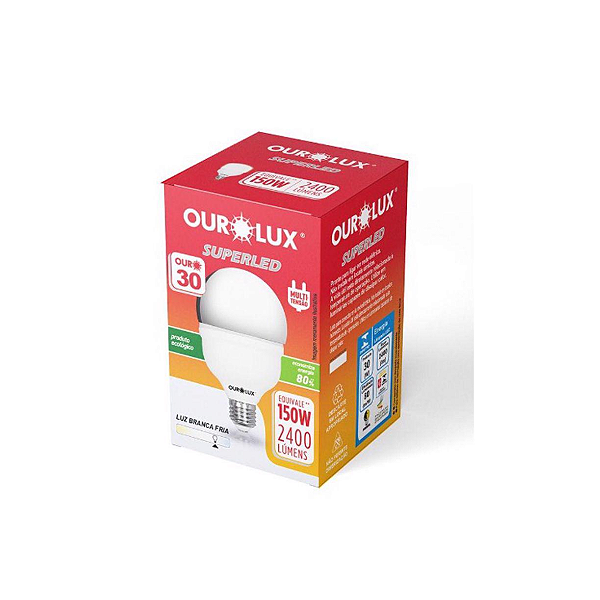 Superled Alta Potência Ouro T30W 2400 LM - Ourolux