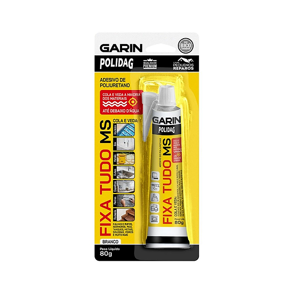 Fixa Tudo MS Branco Poligad 80g - GARIN