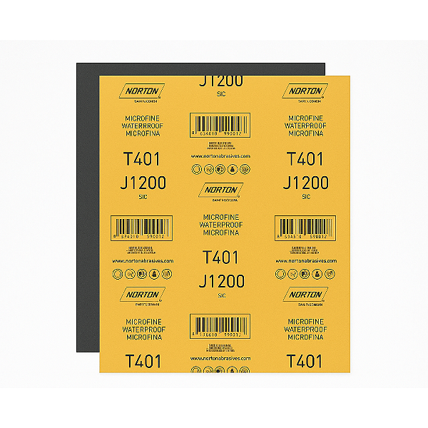 NORTON LIXA MICROFINA AGUA T401 2500 (PCT C/ 50 FOLHAS)