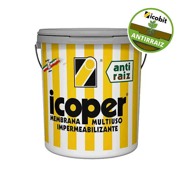 Membrana Acrílica Impermeabilizante Anti Raiz Cinza 20kg Icobit