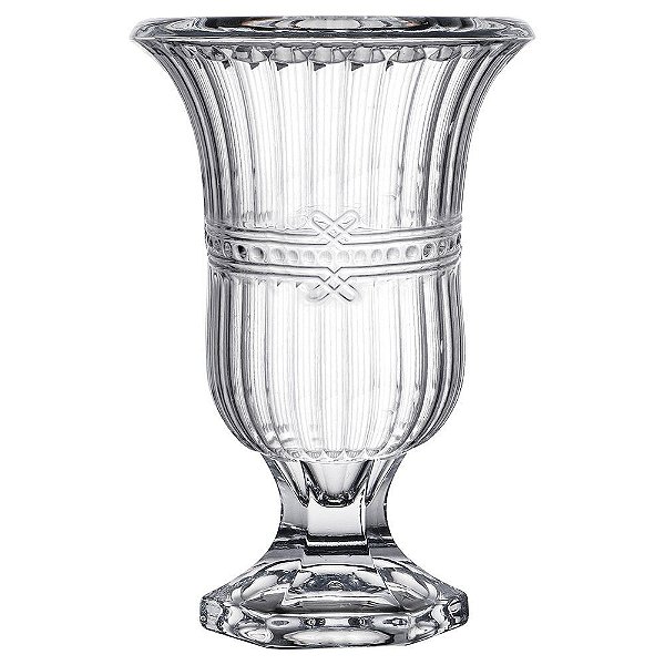 Vaso Fratello c/ pé em cristal ecologico 23,5cm