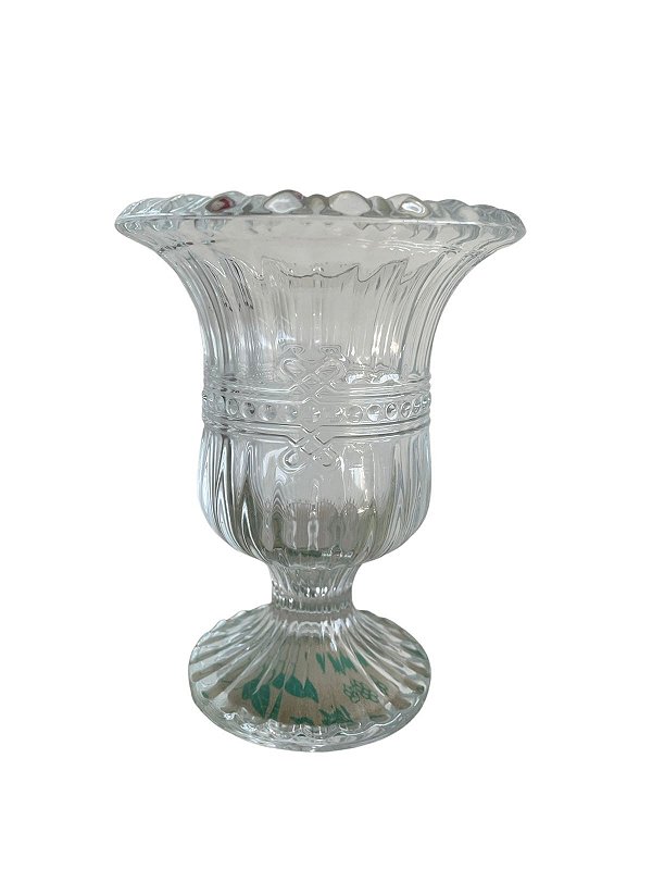 Vaso Fratello c/ pé em cristal ecologico 14,5cm