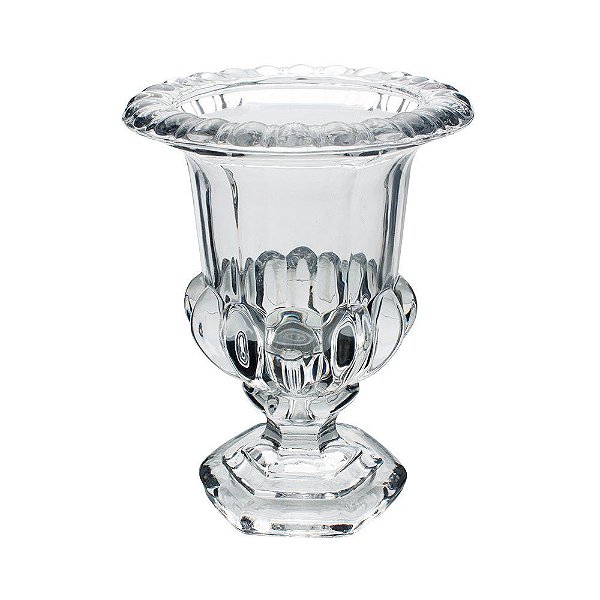 Vaso c/ pé em cristal ecologico 15cm