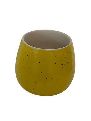 Vaso cerâmica amarelo 8,5x10cm