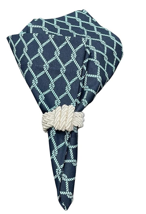 Guardanapo azul marinho cordas 40X40 algodão