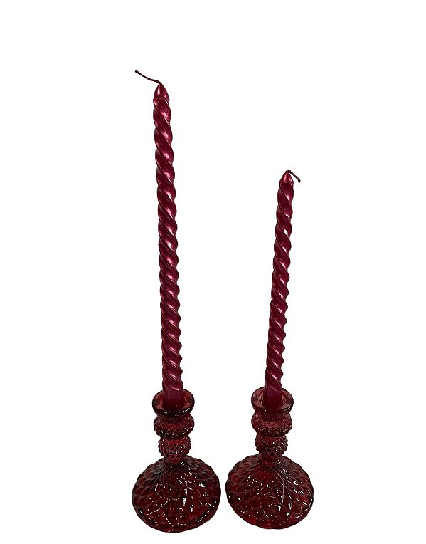 Vela natalina vermelha 1,5x19cm (contem 2 un)