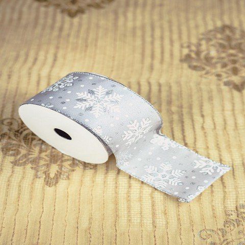 Fita cinza flocos de neve FT1190 6,3cmx9,13m