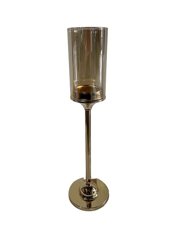 Castiçal dourado 38cm