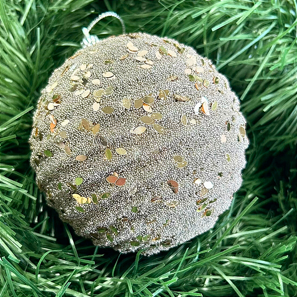 Bola decor champanhe 10cm c/03