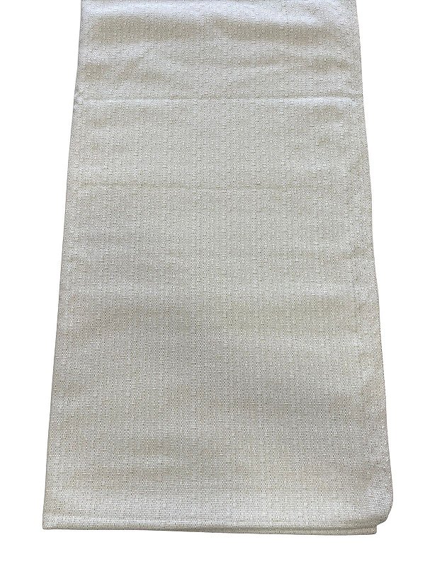 Toalha de mesa algodão cru (linho) fios prata 1,56X1,50