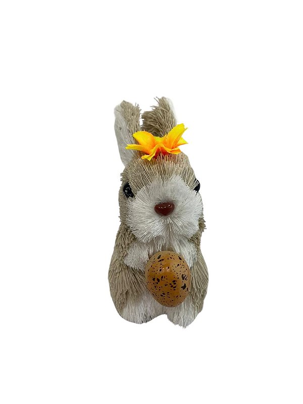 Coelho de Páscoa Sisal 9cm - Laranja